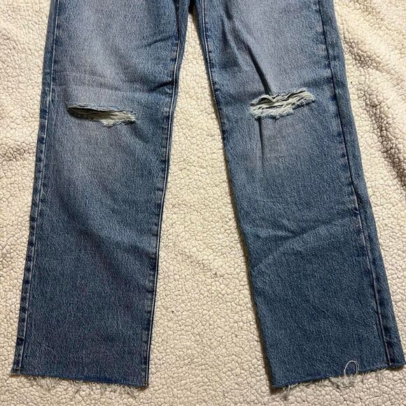 NWT Garage Denim 90s Straight Leg Ripped Jeans Size 1 - Picture 3 of 8